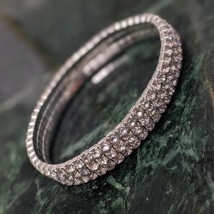 Three-Row Diamond Stretch Bracelet